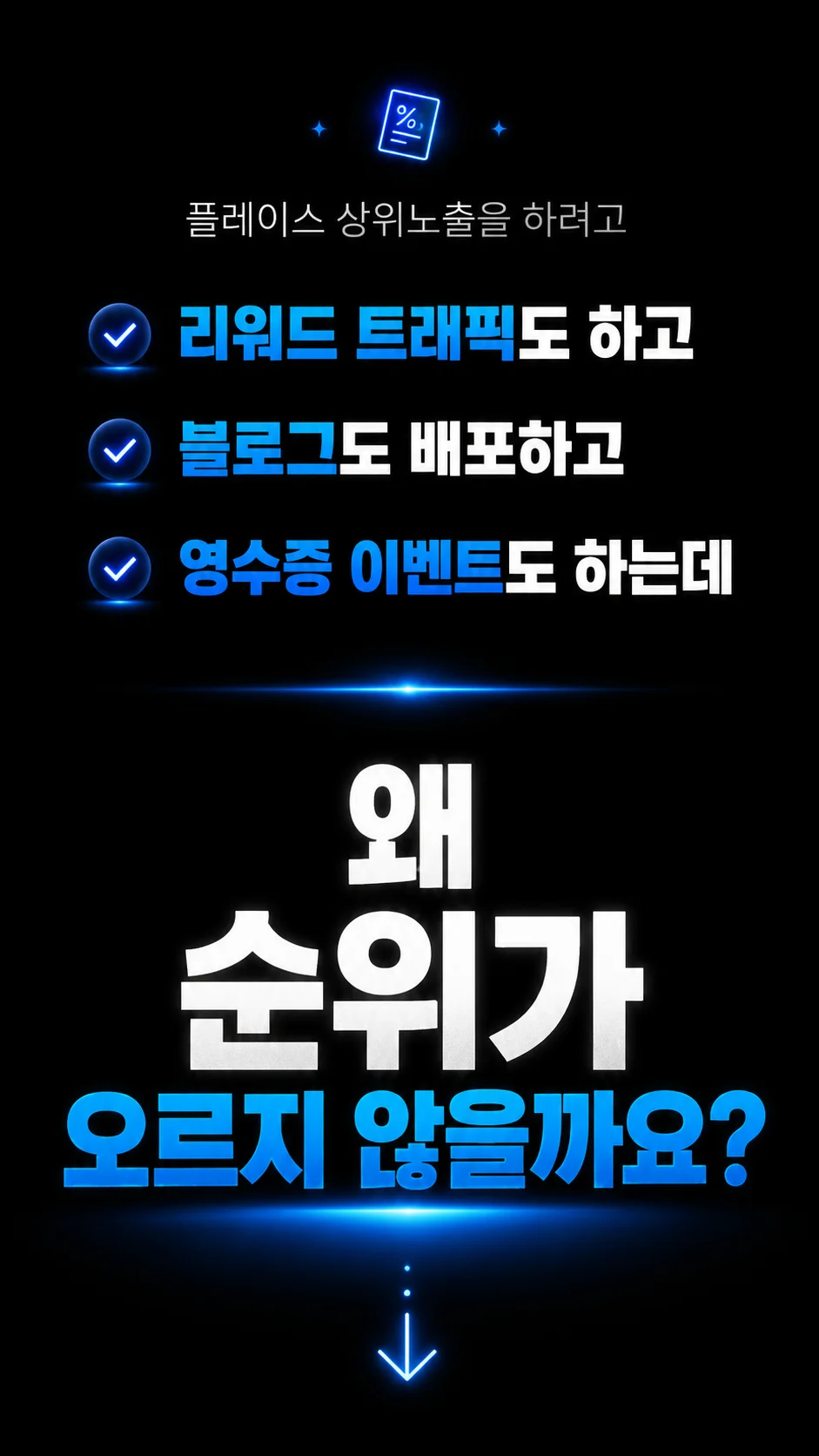 플레이스 상위노출 - 리워드 트래픽·블로그·영수증 다 하는데 왜 순위가 안 오를까